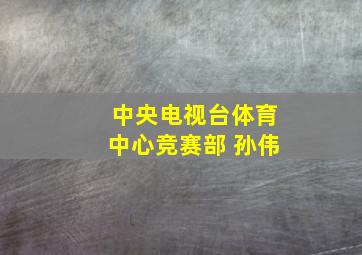 中央电视台体育中心竞赛部 孙伟